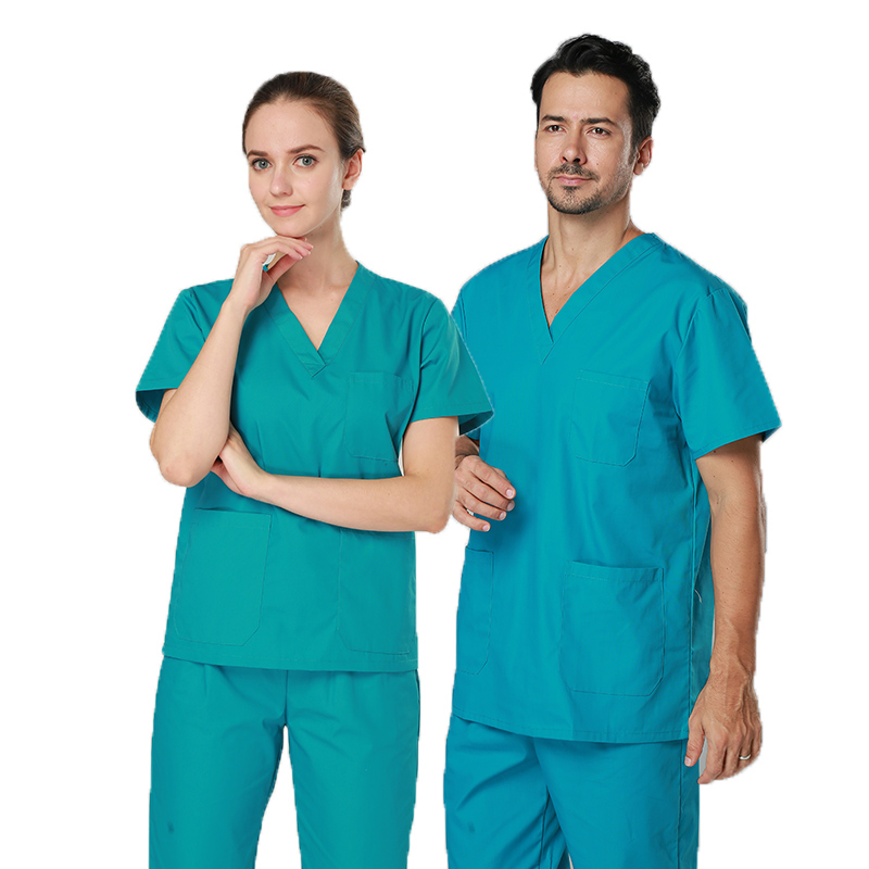 Enfermeira doutor uniforme tops calças scrub sets personalizado logotipo