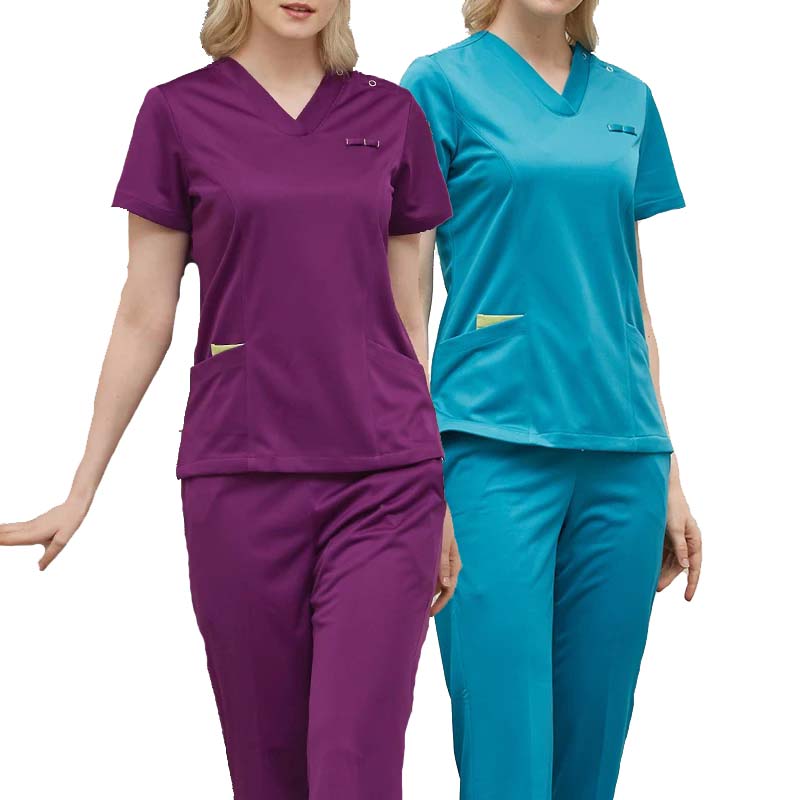 Anti-rugas Mulheres Enfermeira Scrub Sets Tops Calças Hospital Uniformes